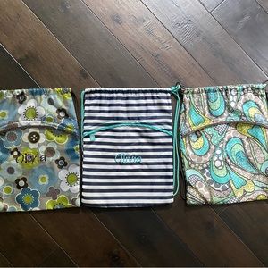 “Olivia” embroidered Thirty-One Cinch Sac Bags